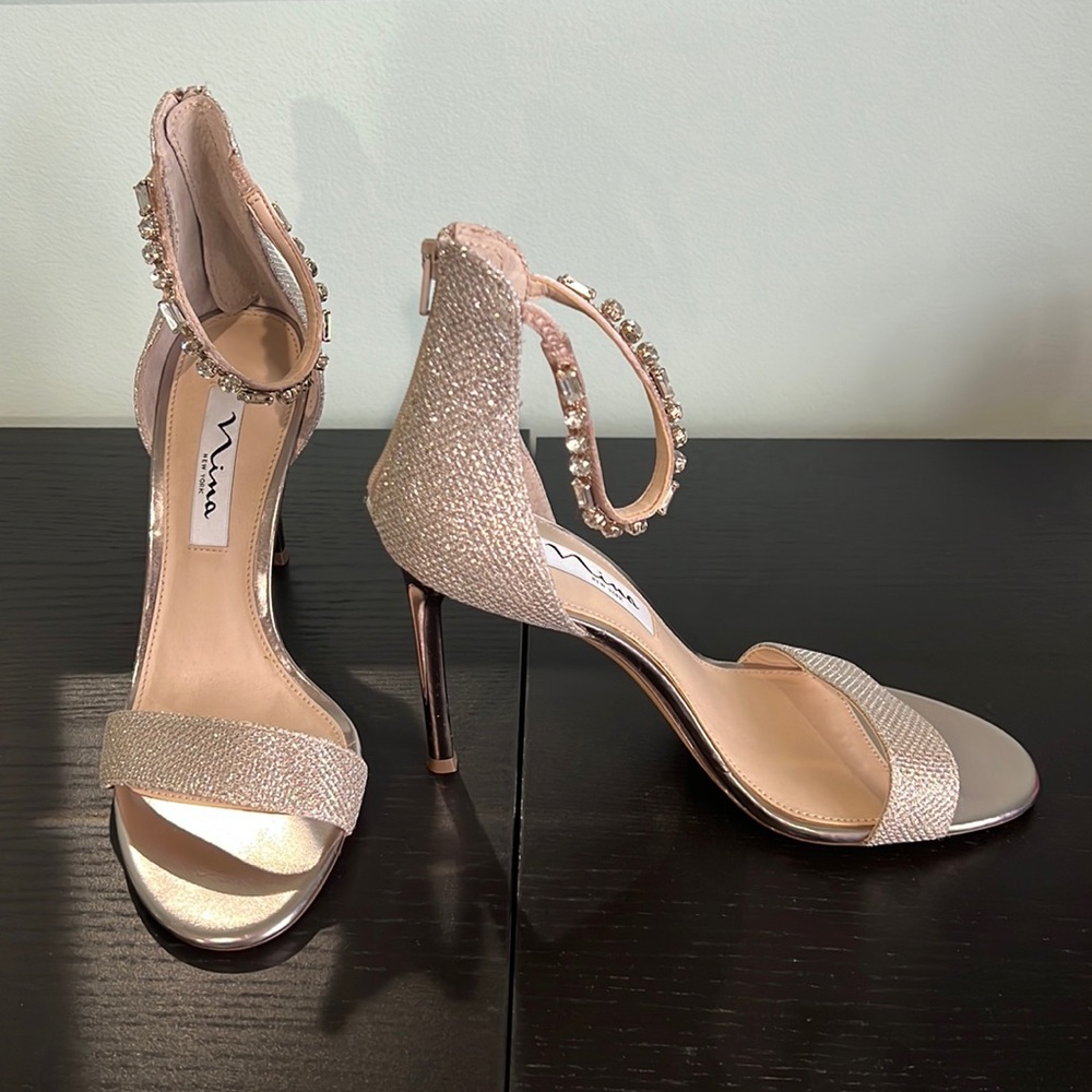 Nina Detailed strap heels